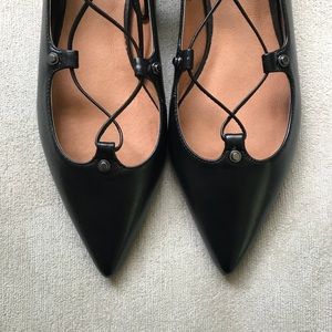 Halogen ‘Owen’ Pointy Toe Ghillie Flats